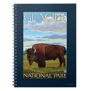 Bison Scene - Glacier National Park, MT Notebook