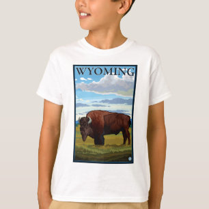 Bison Scene - Wyoming T-Shirt