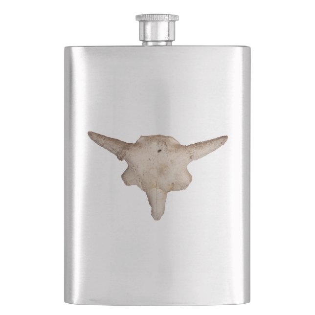 Bison Skull Hip Flask (Front)