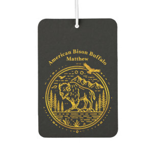 Bison Stands Majestically in a Natural Landscape Car Air Freshener