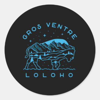 Bison Stars Gros Ventre Grand Teton Original Work Classic Round Sticker