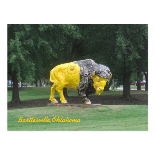 Bison Statue Postcard