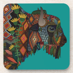 bison teal coaster
