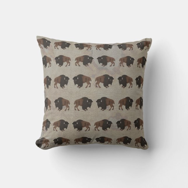 Bison Throw PIllow (Front)
