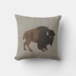 Bison Throw Pillow