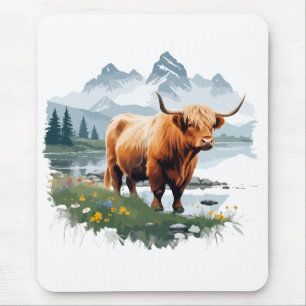 Bison Vector Art Animal In The Majestic Nature  Mouse Mat