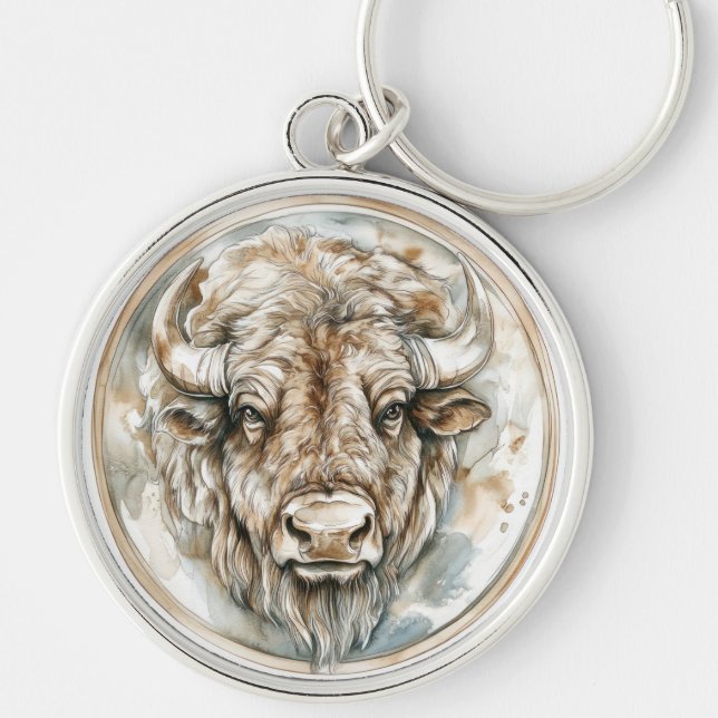 Bison Wild Tame and Timeless Collection Key Ring (Front)