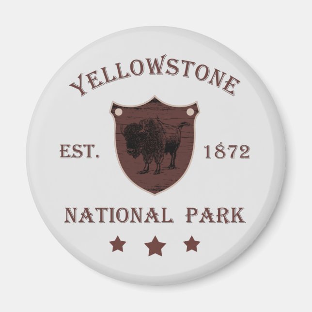 Bison Yellowstone National Park Magnet (Front)