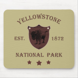 Bison Yellowstone National Park Mouse Mat