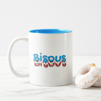 Bisous (kisses) Two-Tone coffee mug