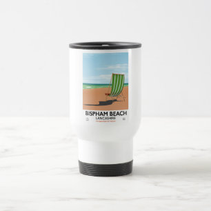 Bispham Beach Lancashire seaside poster Travel Mug