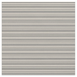 Bisque and Dim Grey Pattern of Stripes Fabric