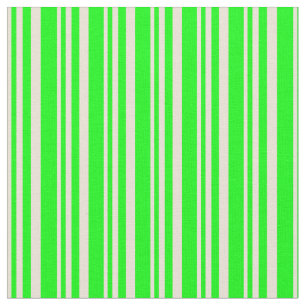 Bisque and Lime Coloured Lined/Striped Pattern Fabric