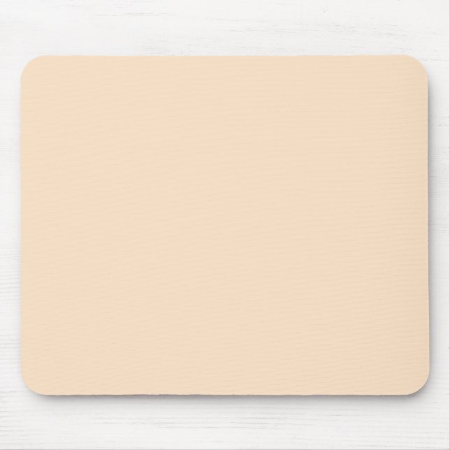 Bisque Beige Cream Solid Trend Colour Background Mouse Mat (Front)