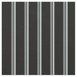 Bisque, Dark Slate Gray, Grey, and Black Stripes Fabric