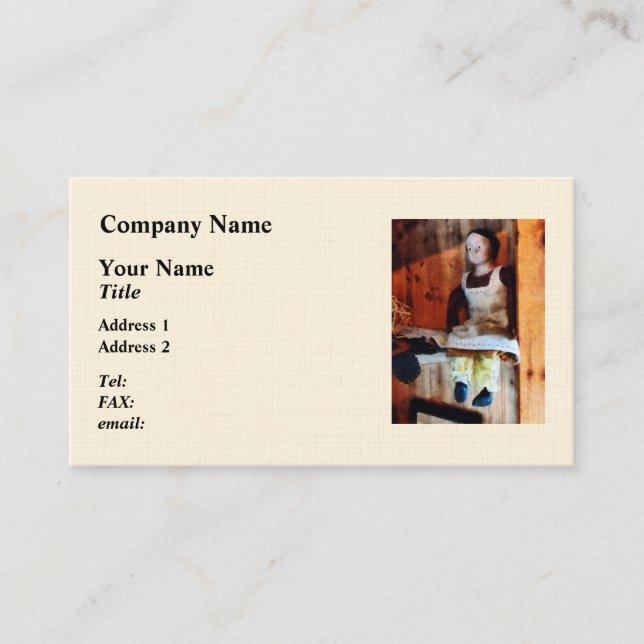Bisque Doll for Sale Business Card (Front)