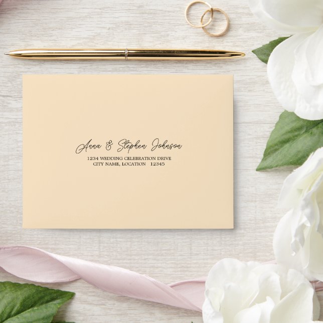 Bisque RSVP Return Envelope (Wedding)
