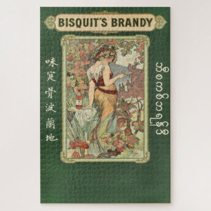 Bisquit’s Brandy Elegance: Alphonse Mucha Jigsaw Puzzle
