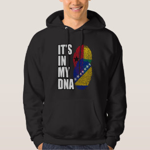 Bissau Guinean And Bosnian Mix DNA Flag Heritage Hoodie