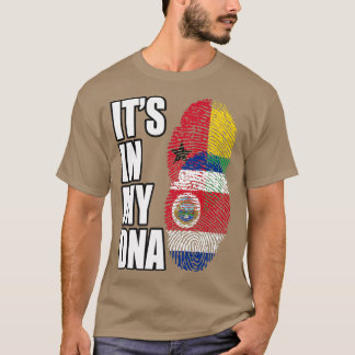 Bissau Guinean And Costa Rican Mi DNA Flag Heritag T-Shirt