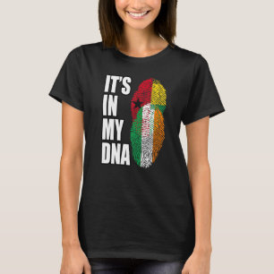 Bissau Guinean And Irish Mix DNA Flag Heritage T-Shirt