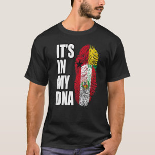 Bissau Guinean And Peruvian Mix DNA Flag Heritage T-Shirt