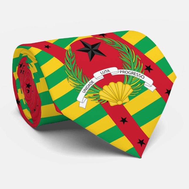 Bissau-Guinean Flag & Emblem, Guinea-Bissau Tie (Rolled)