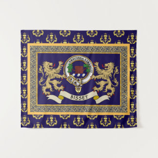 Bisset Clan Badge Personalised Blue Tapestry