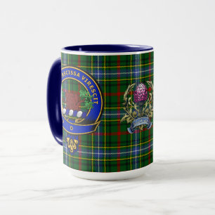 Bisset Clan Badge & Tartan Mug