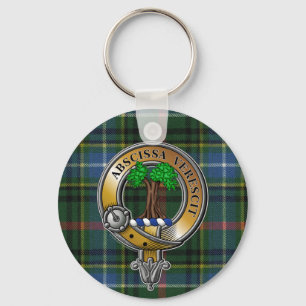 Bisset Tartan & Badge Key Ring