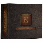 Bistre Leather Elegant Monogram