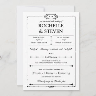 Bistro Wedding Invitation