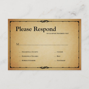 Bistro Wedding rsvp Card