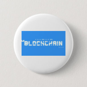 Bit glitch blockchain 6 cm round badge