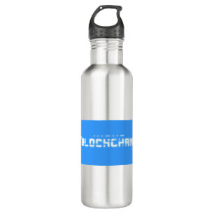 Bit glitch blockchain 710 ml water bottle