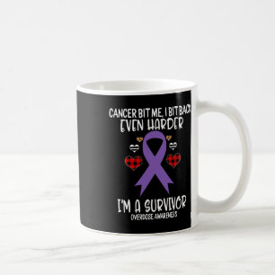 Bit Me I Bit Harder I'm Survivor Awareness Ribbon Coffee Mug