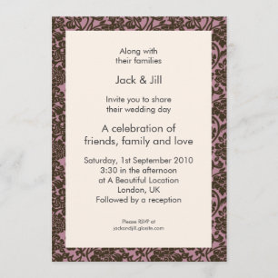 Bit Wild (maroon) 5x7 Invitation