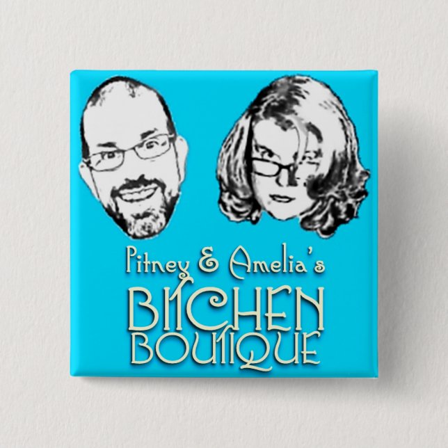 Bitchen Boutique Logo Square Button (Front)