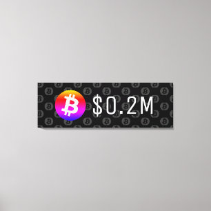 Bitcoin $0.2M ($200K) One Million Canvas Print