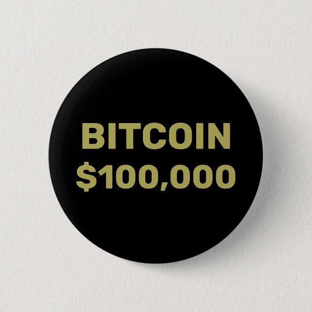 Bitcoin 100000 Celebration 6 Cm Round Badge (Front)