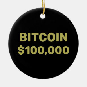 Bitcoin 100000 Celebration Ceramic Tree Decoration