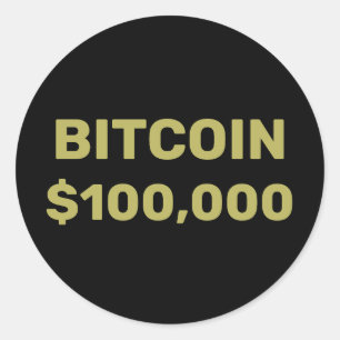 Bitcoin 100000 Celebration Classic Round Sticker