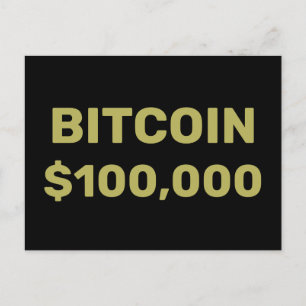 Bitcoin 100000 Celebration Postcard