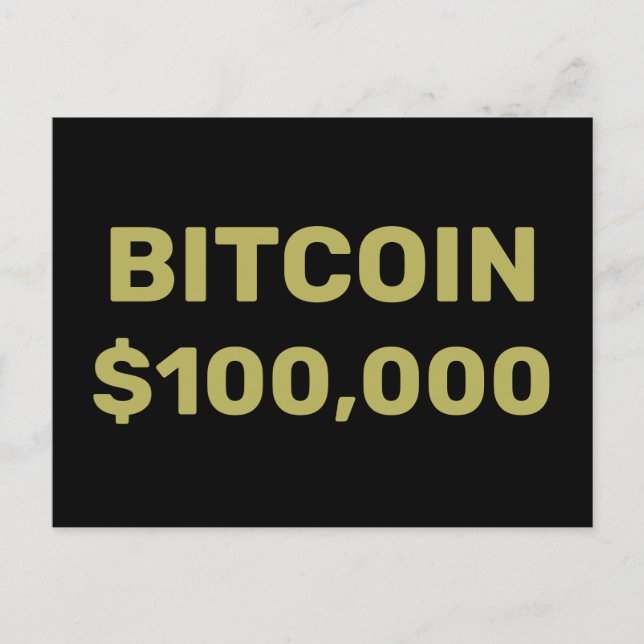 Bitcoin 100000 Celebration Postcard (Front)
