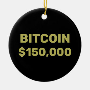 Bitcoin 150000 Celebration Ceramic Tree Decoration