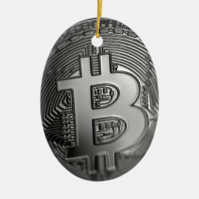 Bitcoin 16 ceramic tree decoration (Front)