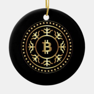 Bitcoin 2 ceramic tree decoration