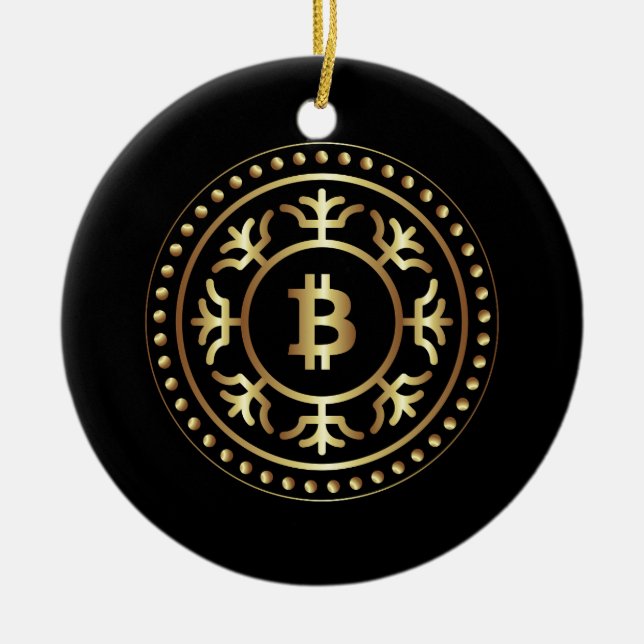 Bitcoin 2 ceramic tree decoration (Front)