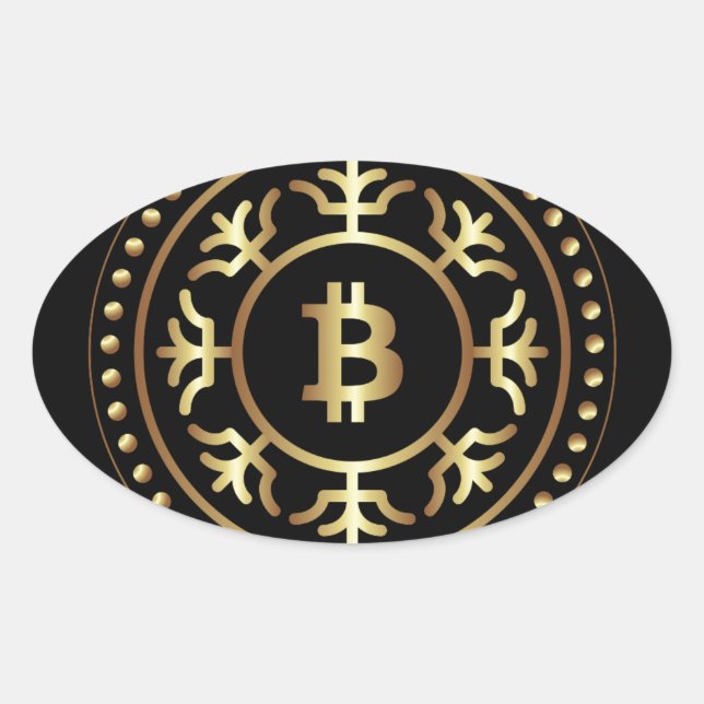 Bitcoin 2 oval sticker (Front)