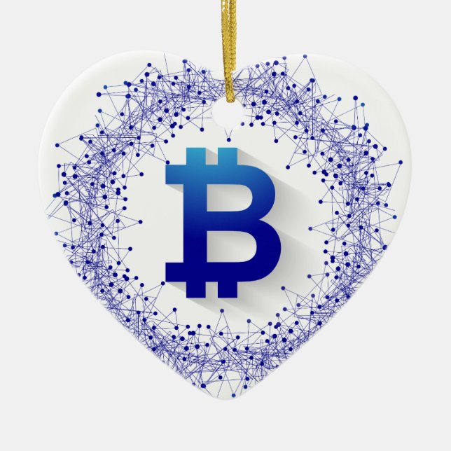 Bitcoin 5 ceramic tree decoration (Front)